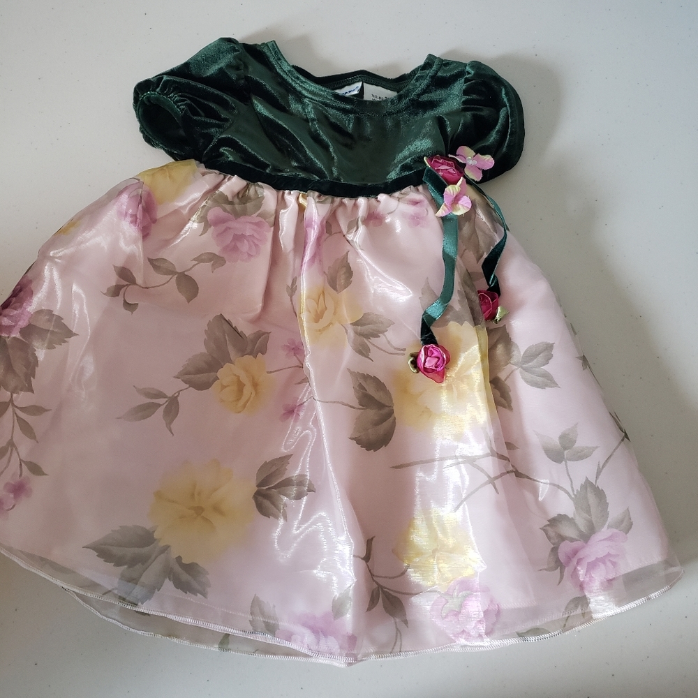 Thomas Floral Velvet Tulle Pullover Formal Tie